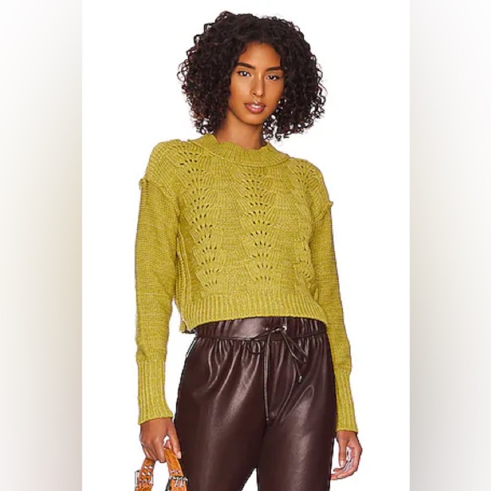 Free People Bell Song Pullover Sweater, Size XL
Chartreuse EUC